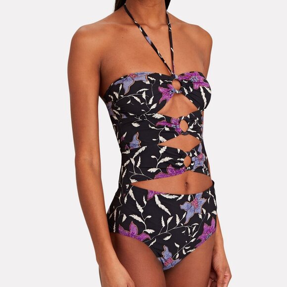 NWT Isabel Marant Étoile Stiza One-Piece Swimsuit Size 38 Navy Floral Cu… - Picture 1 of 5